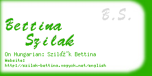 bettina szilak business card